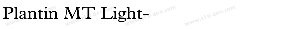 Plantin MT Light字体转换